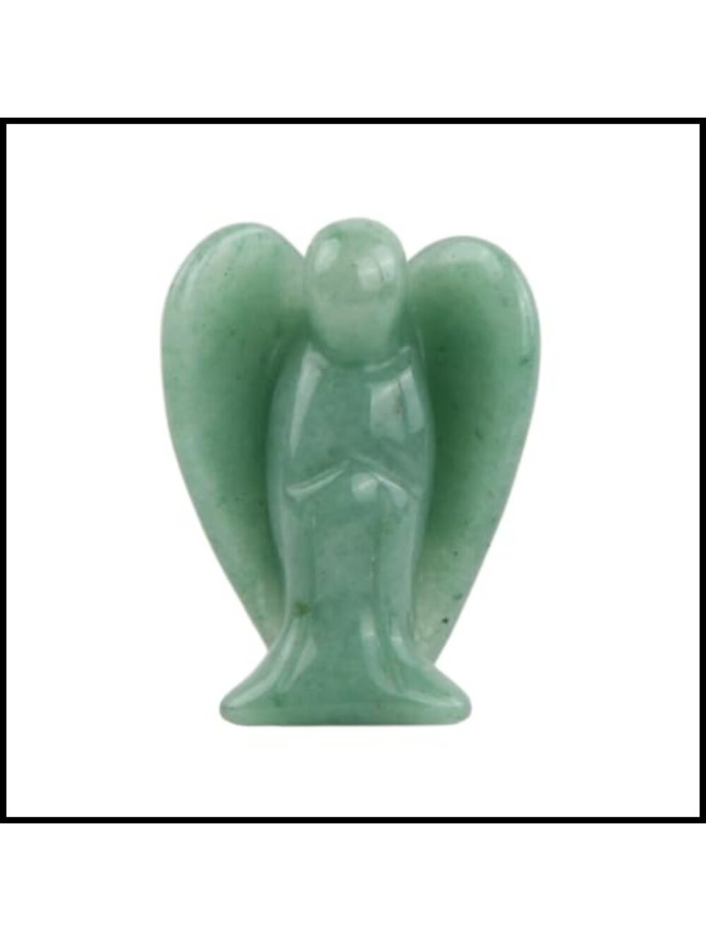 39mm Crystal Guardian Angel Statue Figurine Talisman Desk Decor